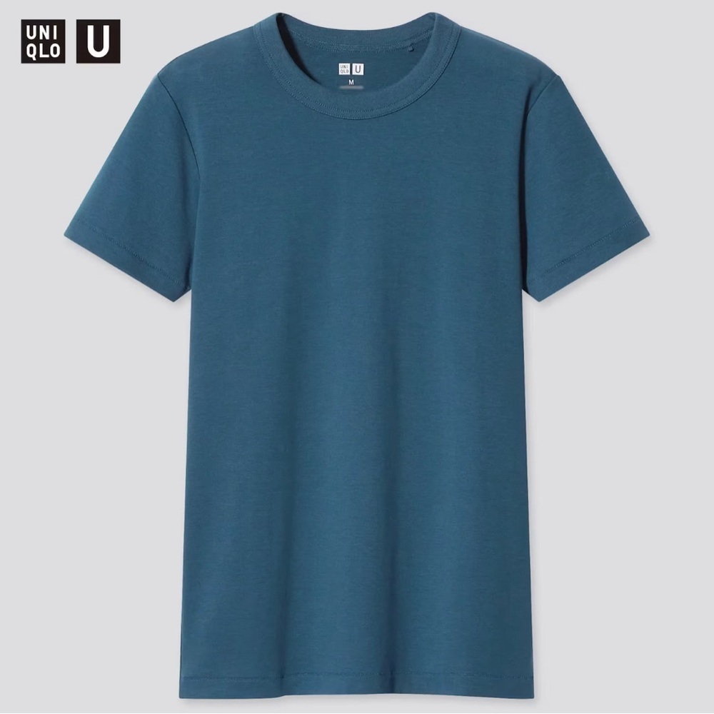 UNIQLO Blue Cotton Crew Neck T-Shirt Minimalist Capsule Tee XS